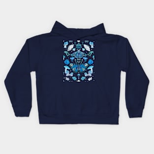 Glowing Moth and Mushroom Magic Pattern Kids Hoodie